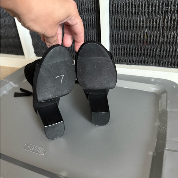 a.n.a Black Suede Ankle Booties - Picture 2 of 11